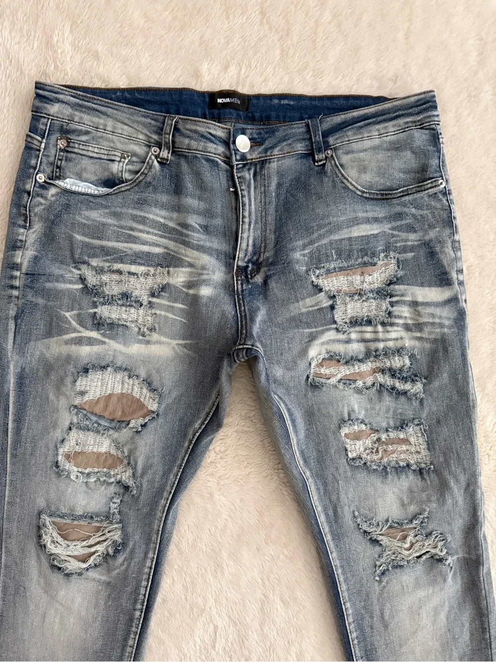 Men’s Distressed Jeans, Nova Men, Size 38